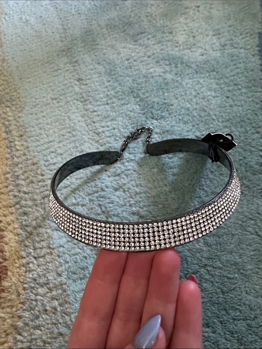 VENUS Silver Rhinestone Crystal Choker